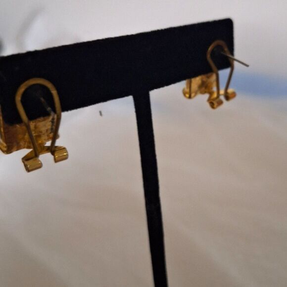 Fornash Women's Vintage Pierced Earrings Clear Glass Faceted Stud Elegant - Picture 6 of 10